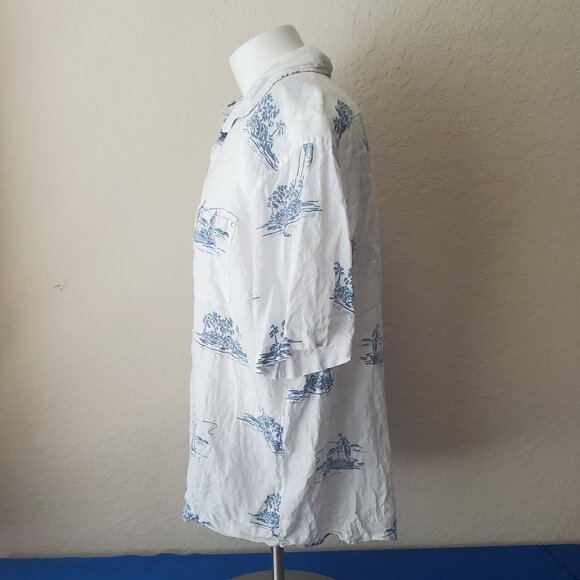 Vineyard Vines XL White 100% Linen Short Sleeve Button Down - Picture 2 of 8